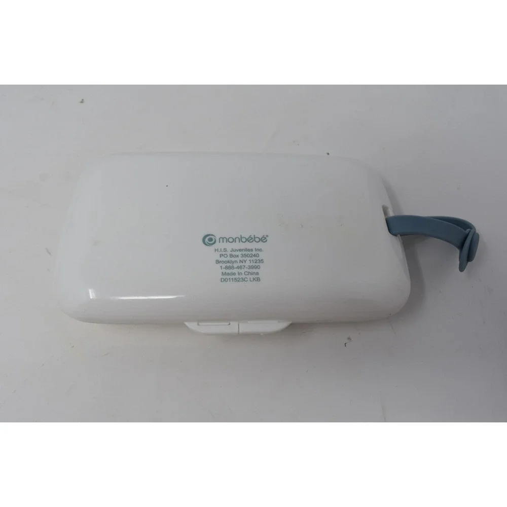 Monbebe Portable Baby Wipes Dispenser Case Travel Wipe Holder Blue White